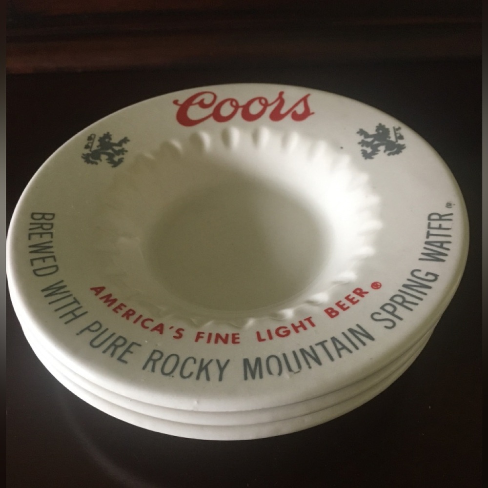 Vintage Coors Ceramic Ashtrays